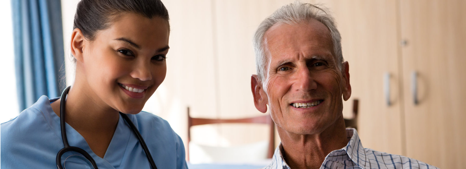 caregiver with senior citizen